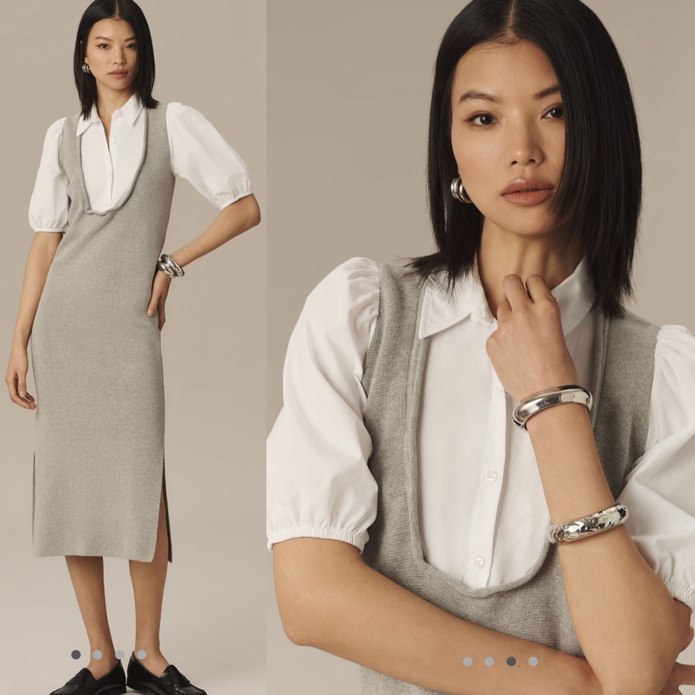 By Anthropologie Towfer knit shirt dress